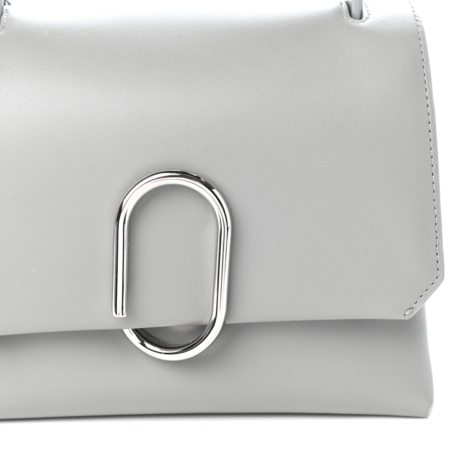 3.1 Phillip Lim Smooth Calfskin Mini Alix Top Handle Satchel Cement 7 of 9