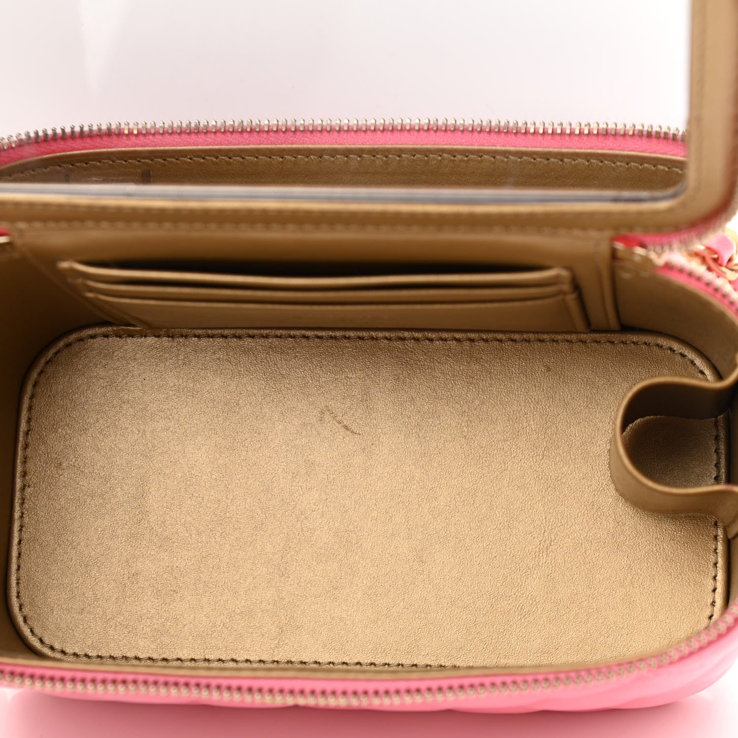 Chanel Lambskin Quilted Small Pearl Crush Vanity Case With Chain Pink 5 of 14