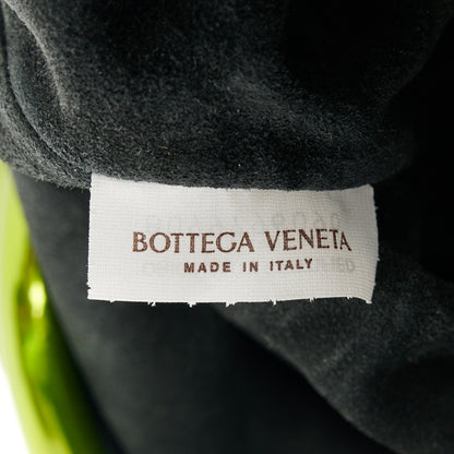 Bottega Veneta Metallic Crushed Calfskin Teen Pouch Chlorophyll 8 of 9