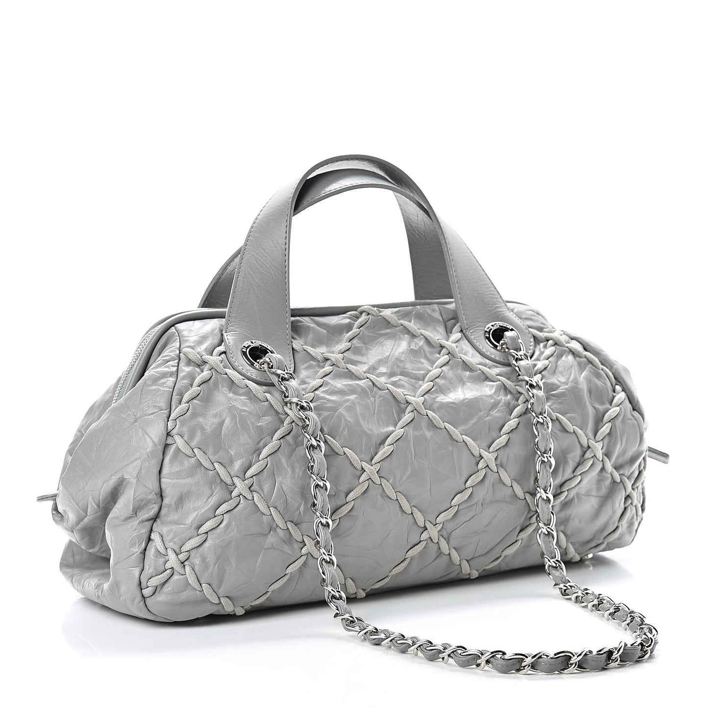 Calfskin Ultra Stitch Bowler Grey