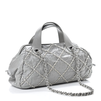 Chanel Calfskin Ultra Stitch Bowler Grey 3 of 10