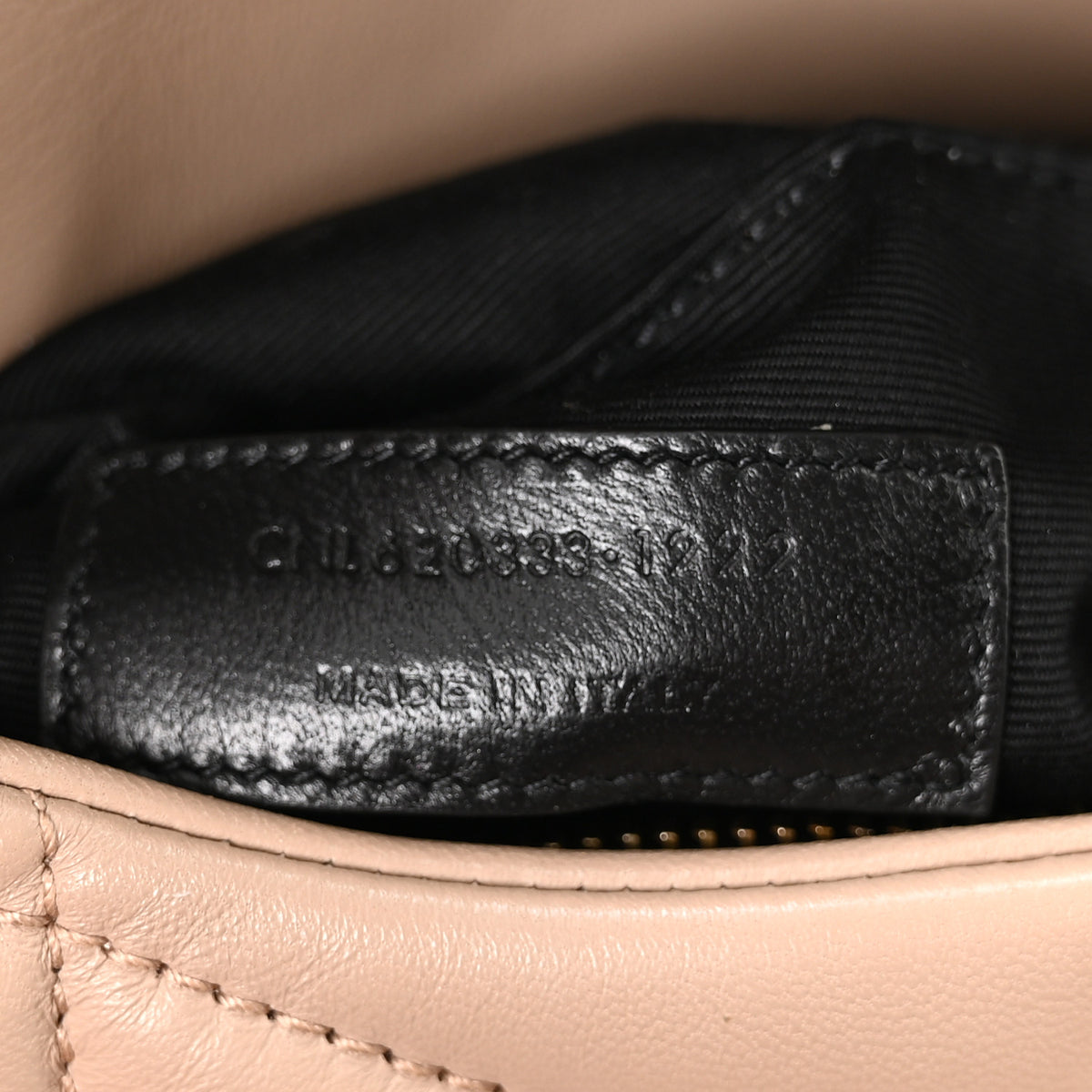 Saint Laurent Lambskin Quilted Toy Loulou Puffer Monogram Chain Satchel Dark Beige 7 of 11