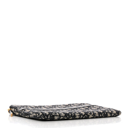 Christian Dior Oblique Pouch Clutch Blue 4 of 7