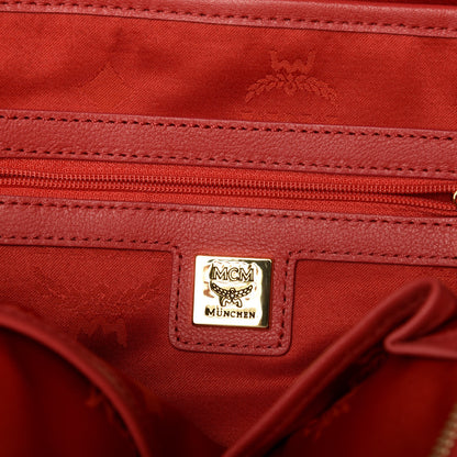 MCM Visetos Studded Small Stark M Backpack Scooter Red 5 of 8
