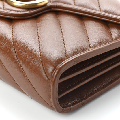 Gucci Azalea Calfskin Matelasse Diagonal GG Marmont Chain Wallet Cuir 8 of 10