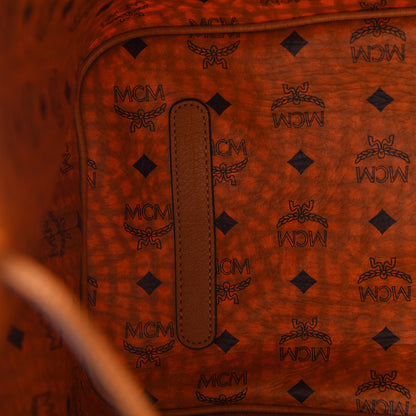 MCM Visetos Large Liz Reversible Shopper Tote Cognac 17 of 20