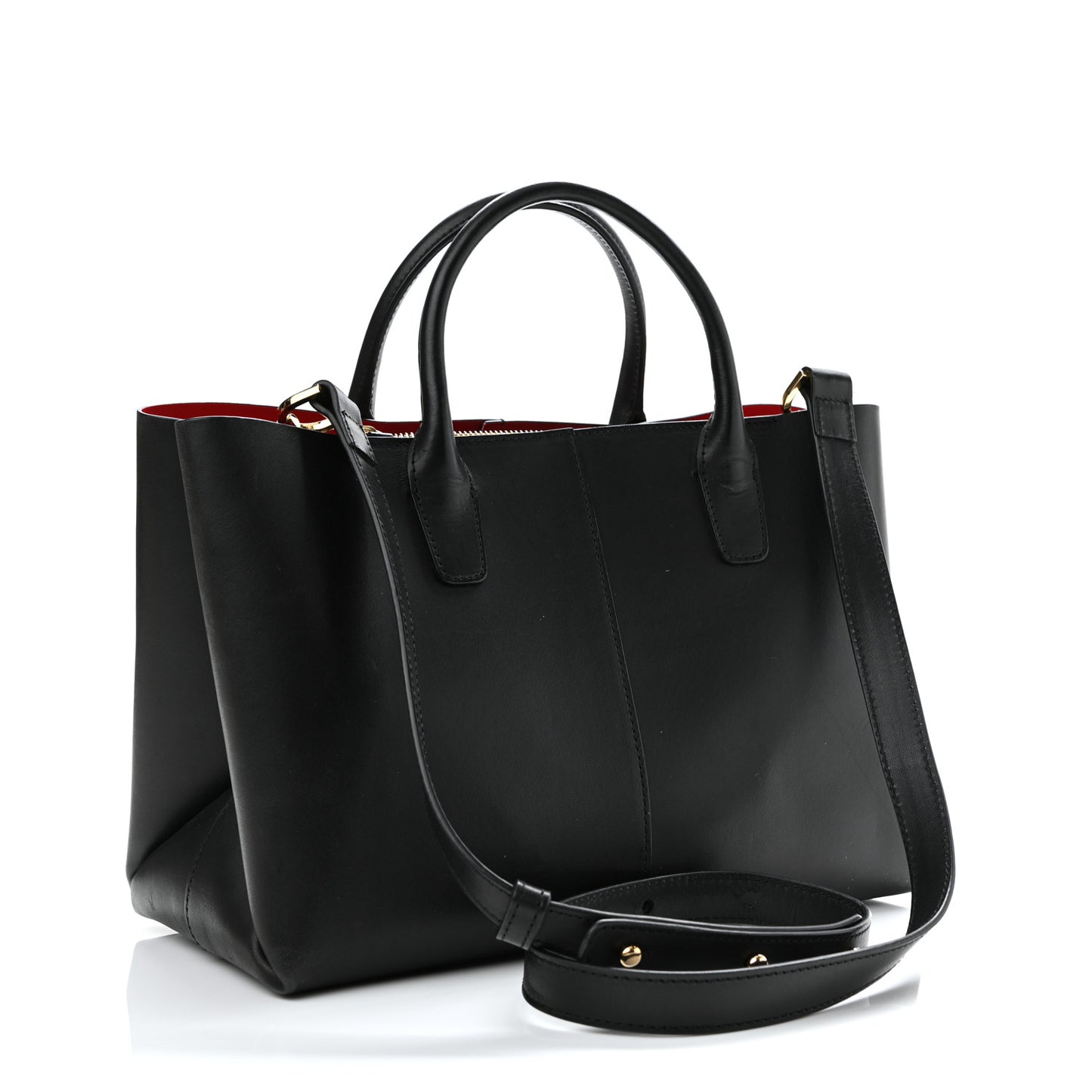 Calfskin Mini Folded Bag Black Flamma