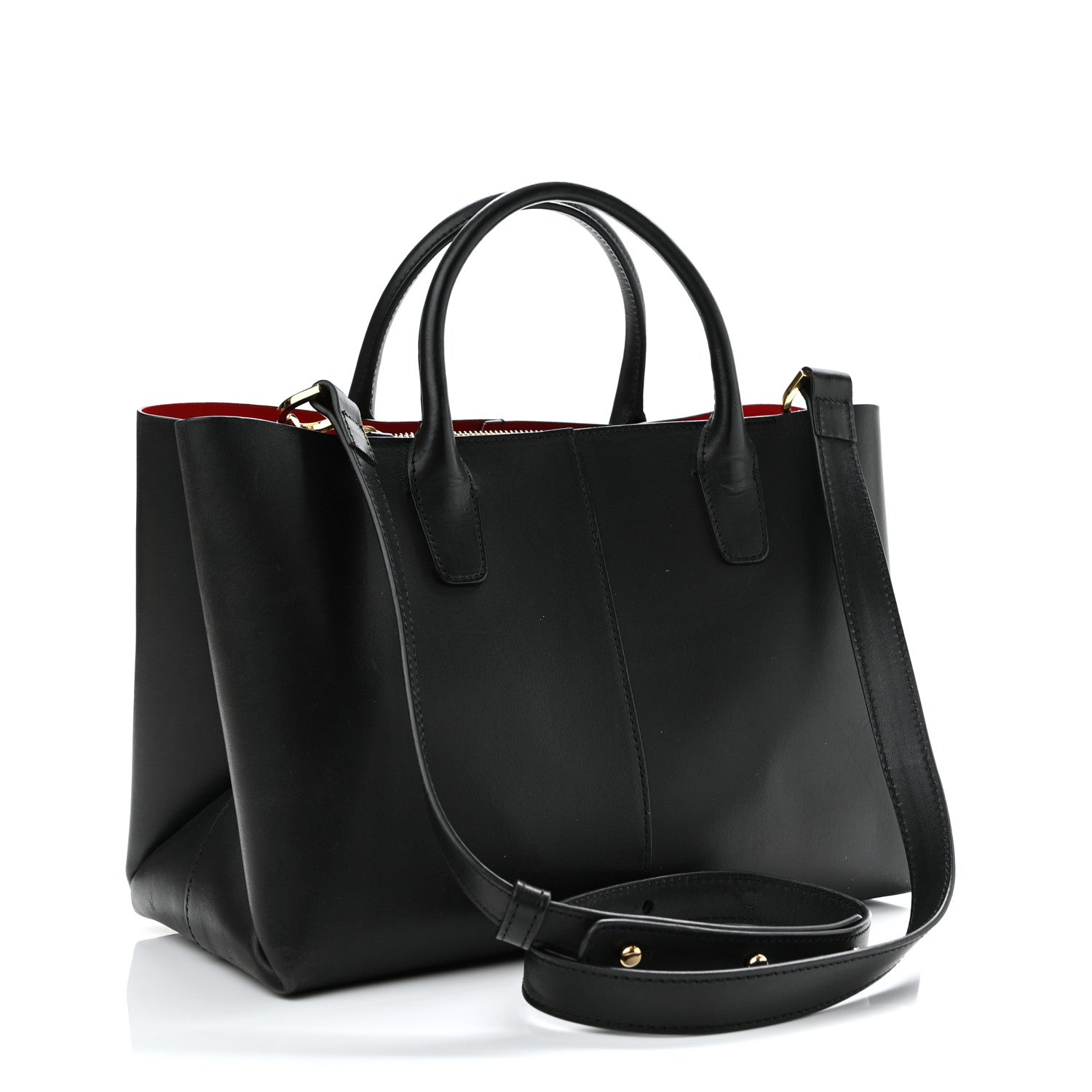 Mansur Gavriel Calfskin Mini Folded Bag Black Flamma 3 of 13