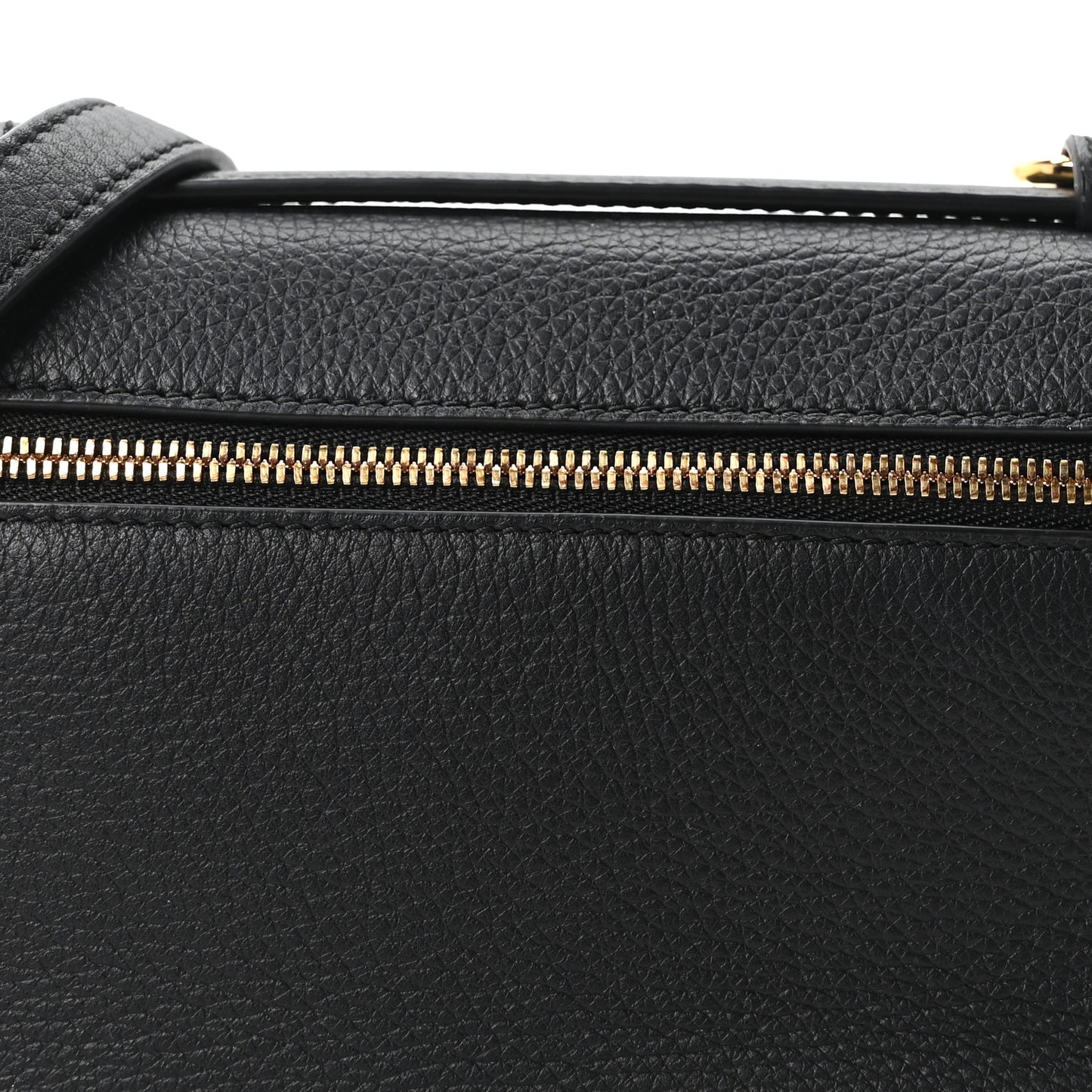 Grained Calfskin L19 Extra Pocket Pouch Black