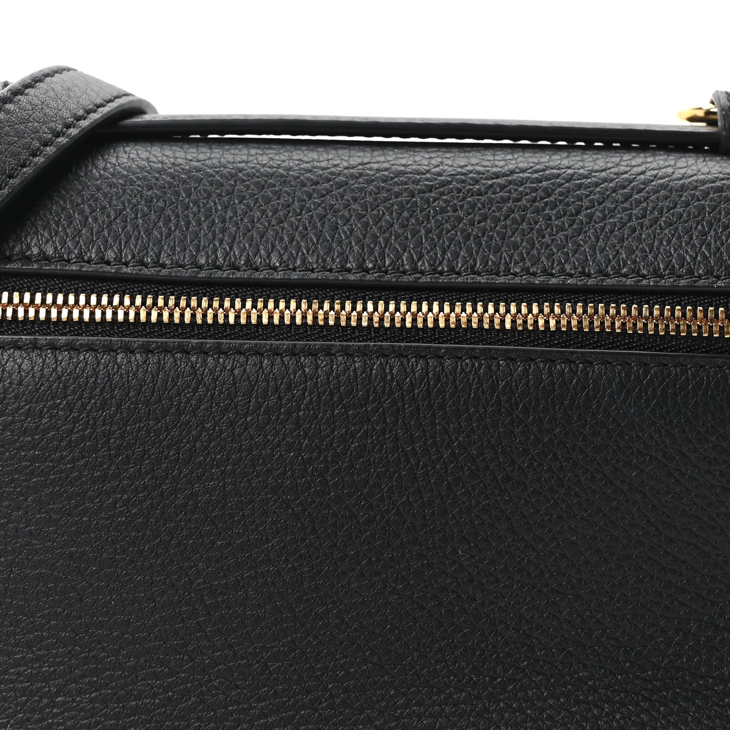 Loro Piana Grained Calfskin L19 Extra Pocket Pouch Black 7 of 9