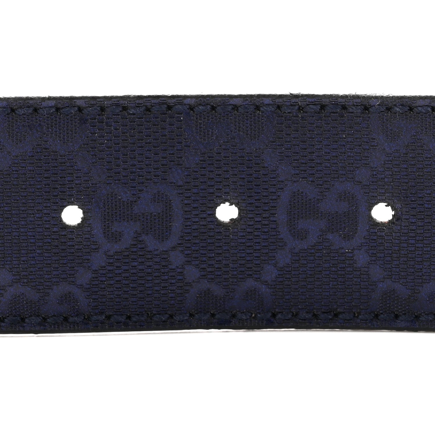 Gucci Imprime Monogram Interlocking G Belt 85 34 Navy 3 of 7