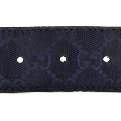 Gucci Imprime Monogram Interlocking G Belt 85 34 Navy 3 of 7