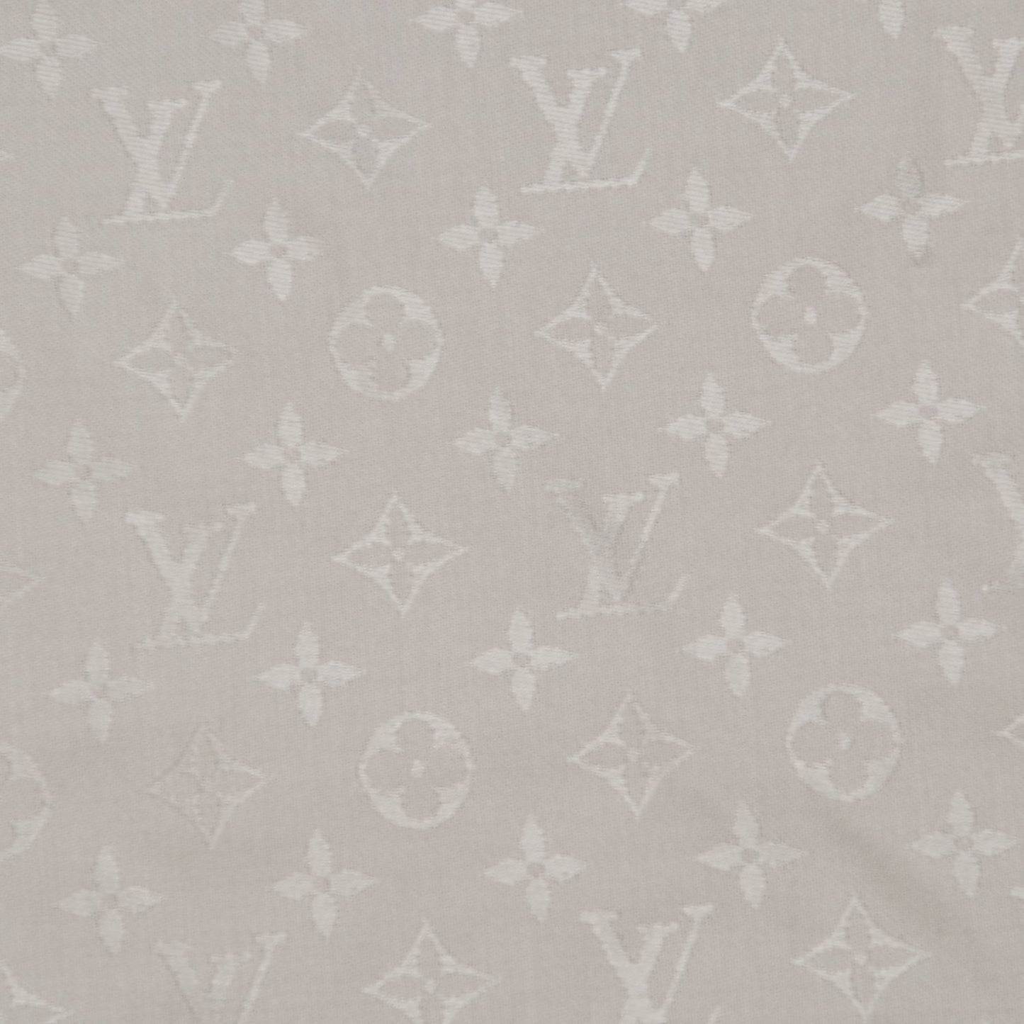 Silk Wool Monogram Shawl Beige