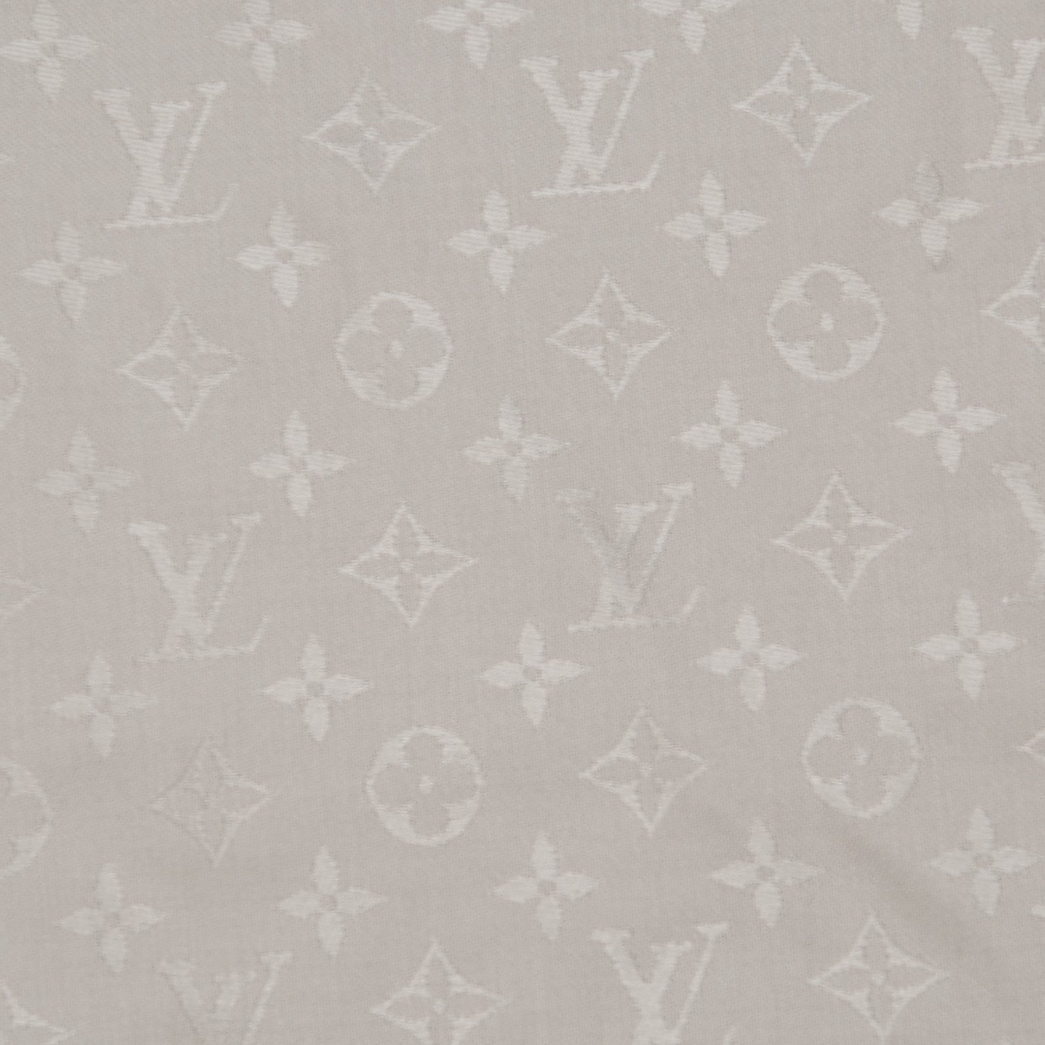 Louis Vuitton Silk Wool Monogram Shawl Beige 7 of 16