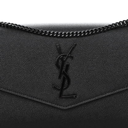 Saint Laurent Grain De Poudre Monogram Uptown Chain Wallet Black 8 of 10
