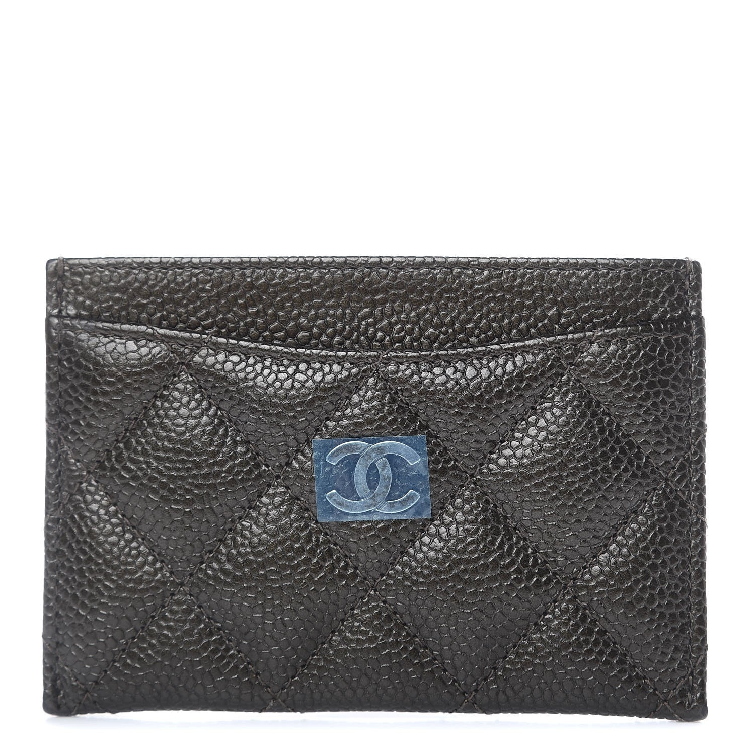Chanel Caviar Quilted Card Holder Dark Charcoal 1 of 10