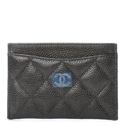 Chanel Caviar Quilted Card Holder Dark Charcoal 1 of 10