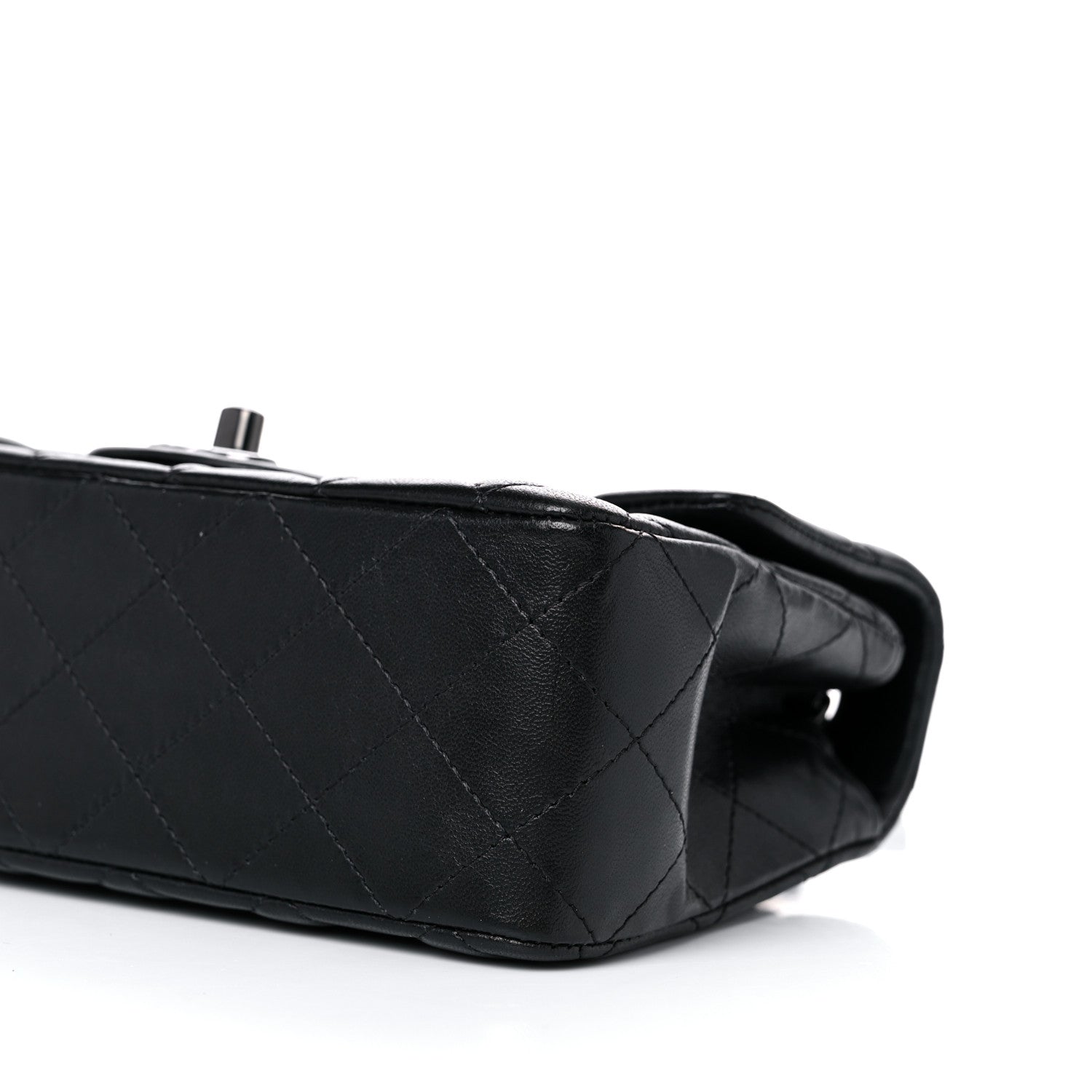 Chanel Lambskin Quilted Mini Rectangular Flap So Black 9 of 12