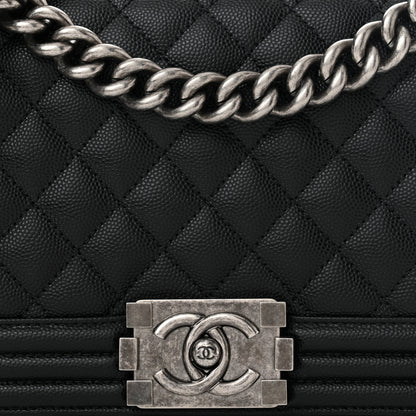 Chanel Caviar Quilted Medium Boy Flap Black 8 of 10