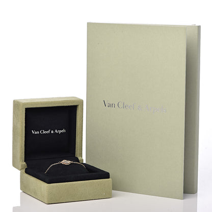 Van Cleef & Arpels 18K Yellow Gold Mother of Pearl Sweet Alhambra Bracelet 7 of 7