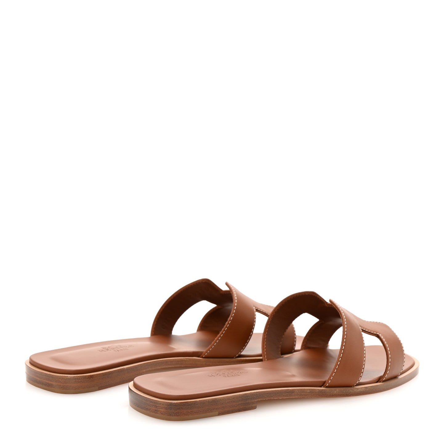 Box Calfskin Oran Sandals 36.5 Gold