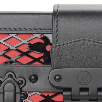 Louis Vuitton Patent Monogram Petite Malle Black Red 11 of 12