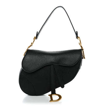 Christian Dior Grained Calfskin Saddle Bag Black 1 of 11