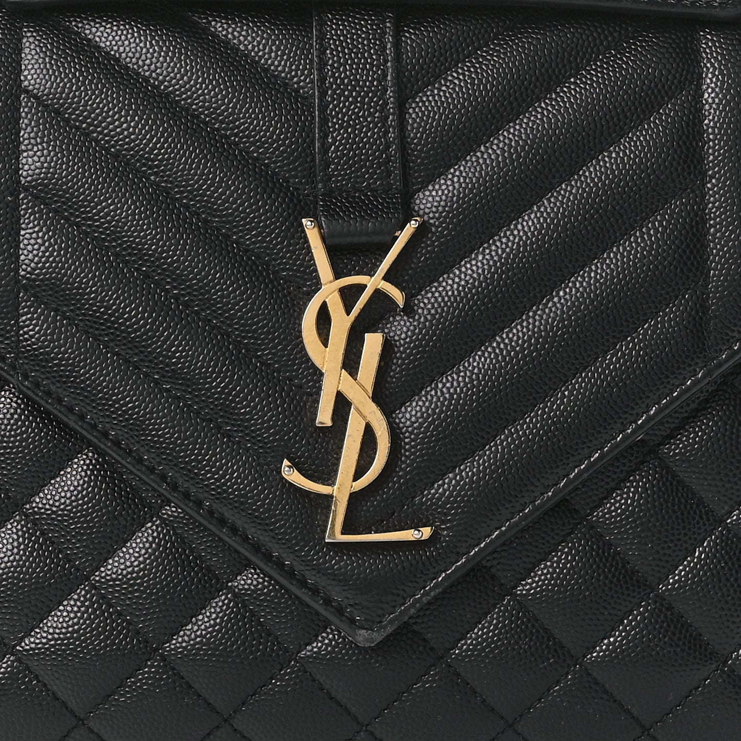 Grain De Poudre Textured Mixed Matelasse Triquilt Medium Monogram Satchel Black