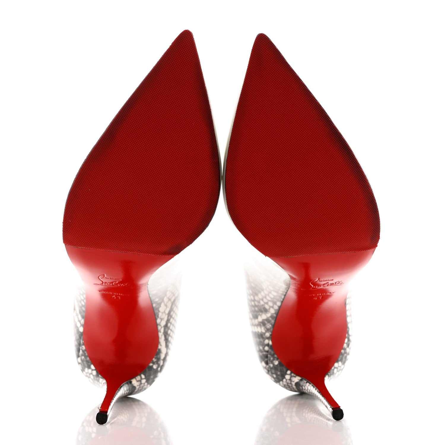 Christian Louboutin Patent Degrade Snakeskin Printed So Kate 120 Pumps 41 White Roccia 5 of 9