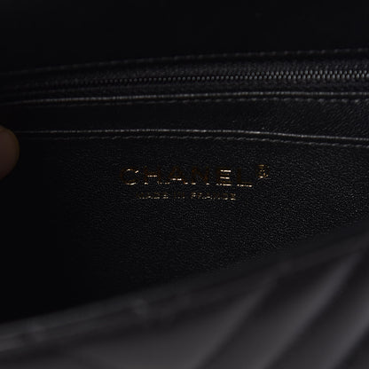 Chanel Lambskin Chevron Quilted Mini Rectangular Flap Black 8 of 10