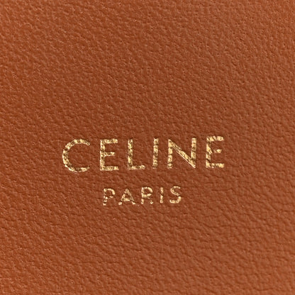 Celine Canvas Calfskin Triomphe Shoulder Bag White 5 of 10