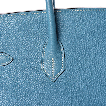Hermes Togo Birkin 35 Blue Jean 12 of 32