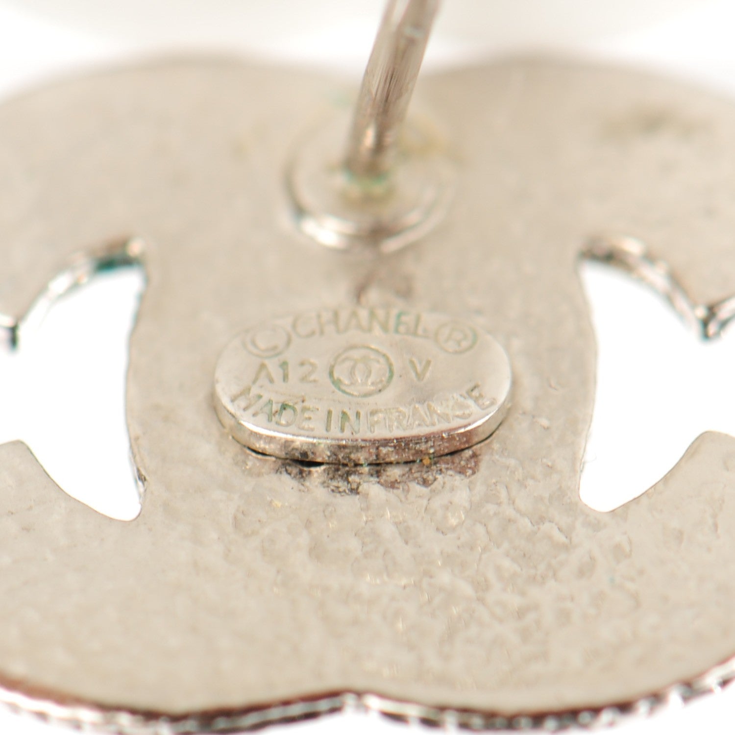 Chanel Crystal CC Earrings Silver 3 of 5