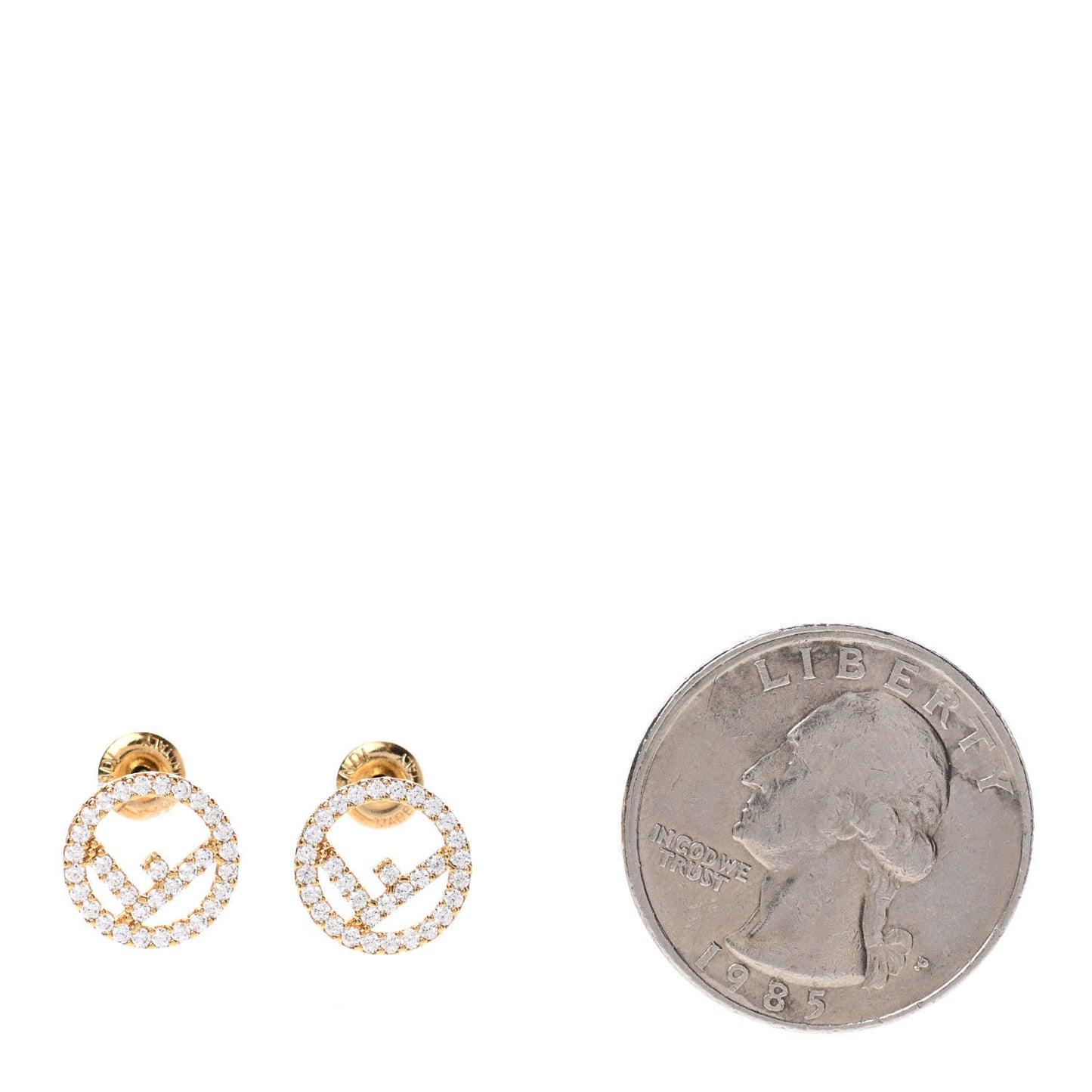 F is Fendi Earrings Gold