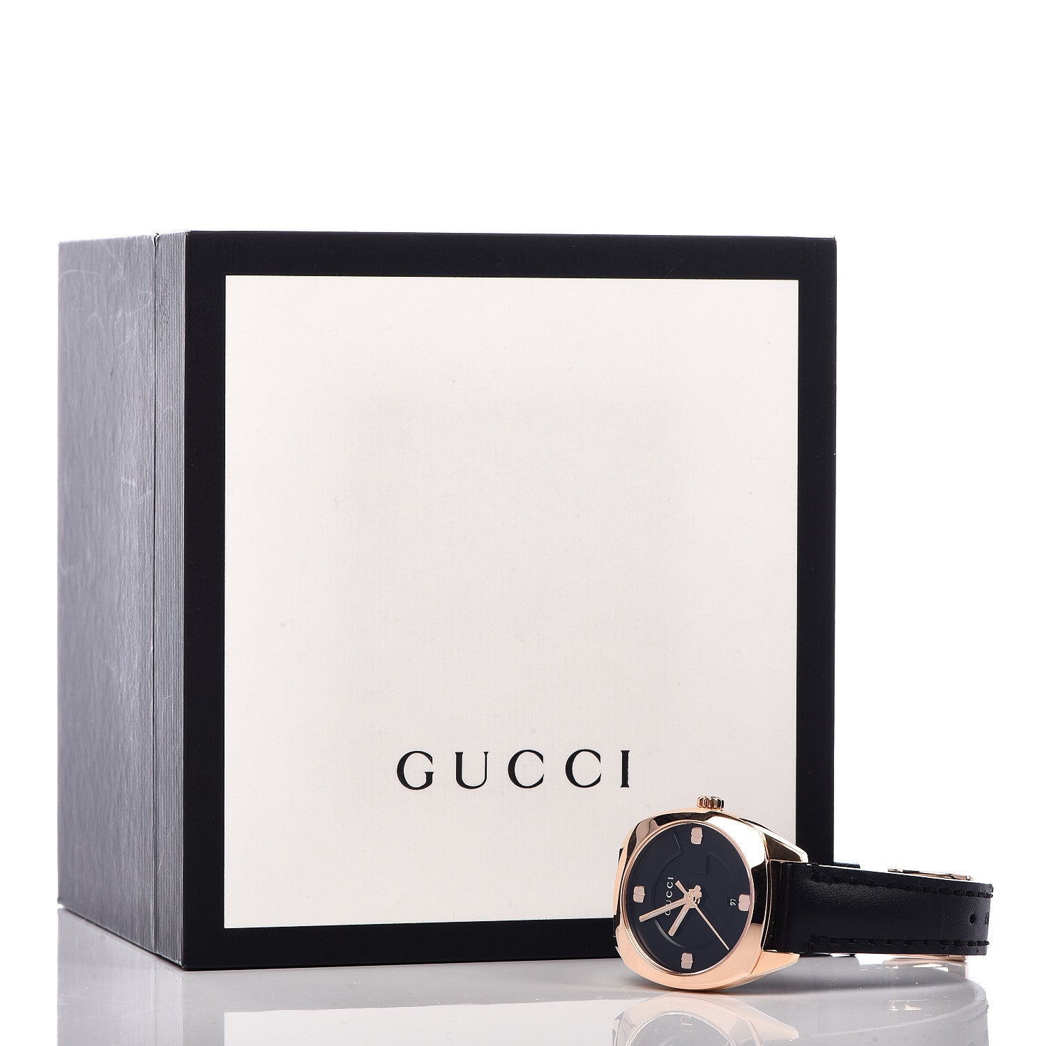 Gucci Stainless Steel Calfskin 29mm GG2570 Quartz Watch Black 11 of 11