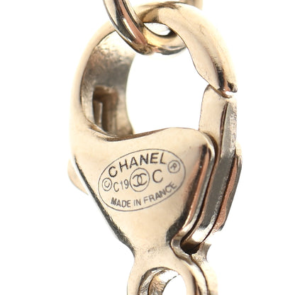 Chanel Pearl Crystal Snow Splash CC Pendant Necklace Light Gold 6 of 6