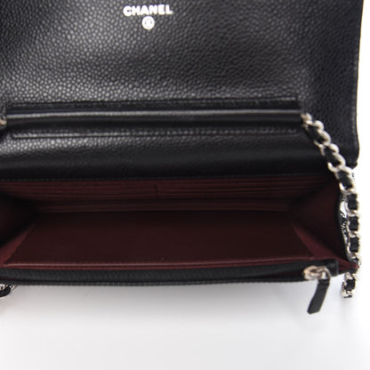 Chanel Caviar Quilted Wallet On Chain WOC Black 5 of 9