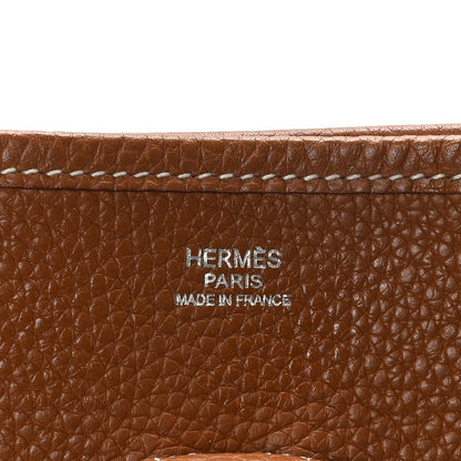 Hermes Taurillon Clemence Evelyne III PM Gold 6 of 9