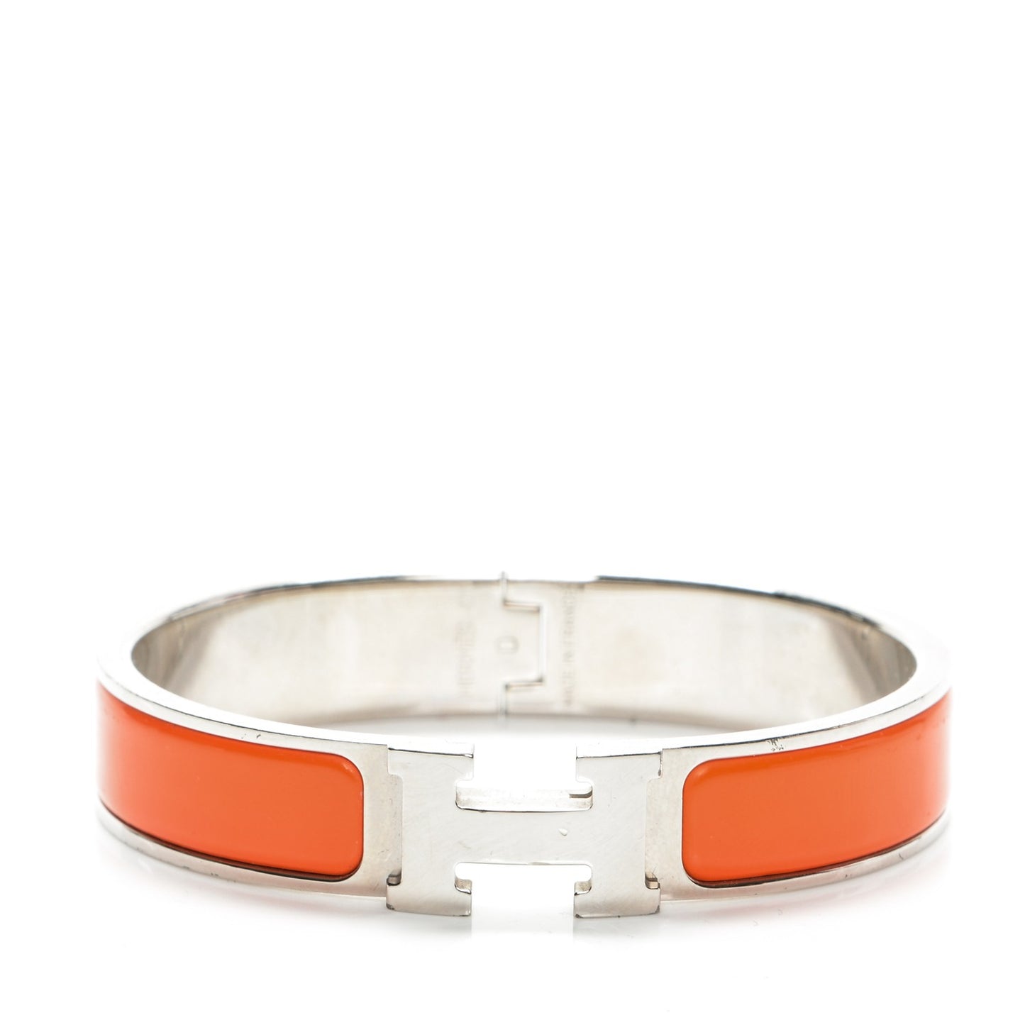 Enamel Narrow Clic Clac H Bracelet PM Orange