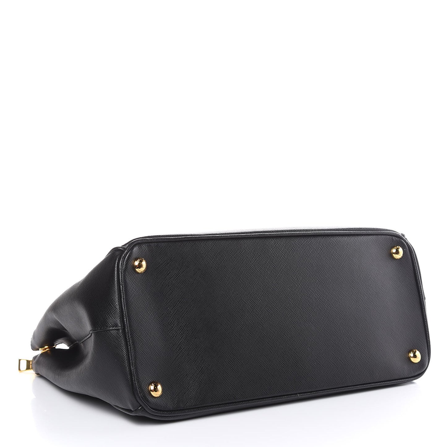 Saffiano Medium Galleria Double Zip Tote Black