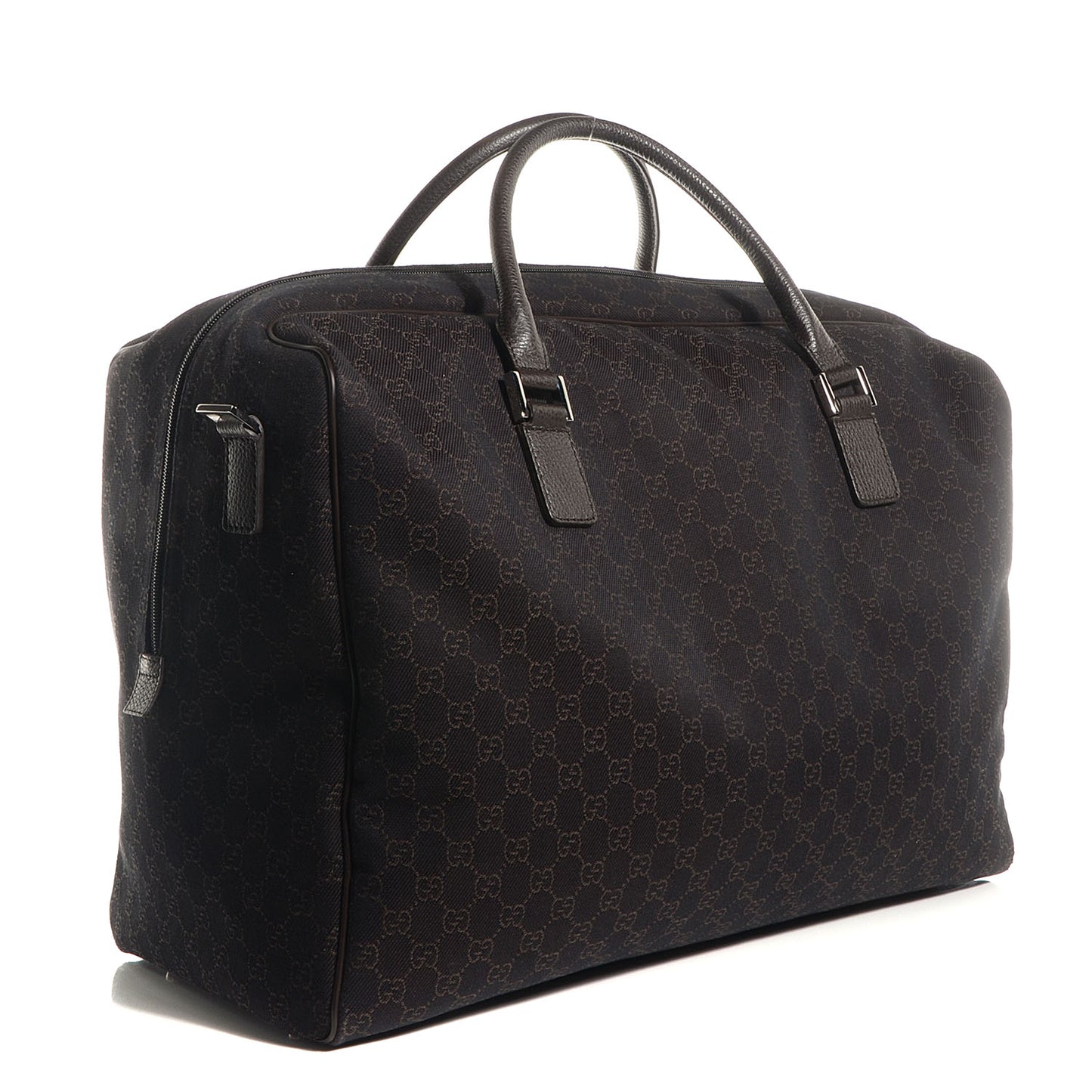 Denim Monogram Large Carry On Duffle Dark Brown