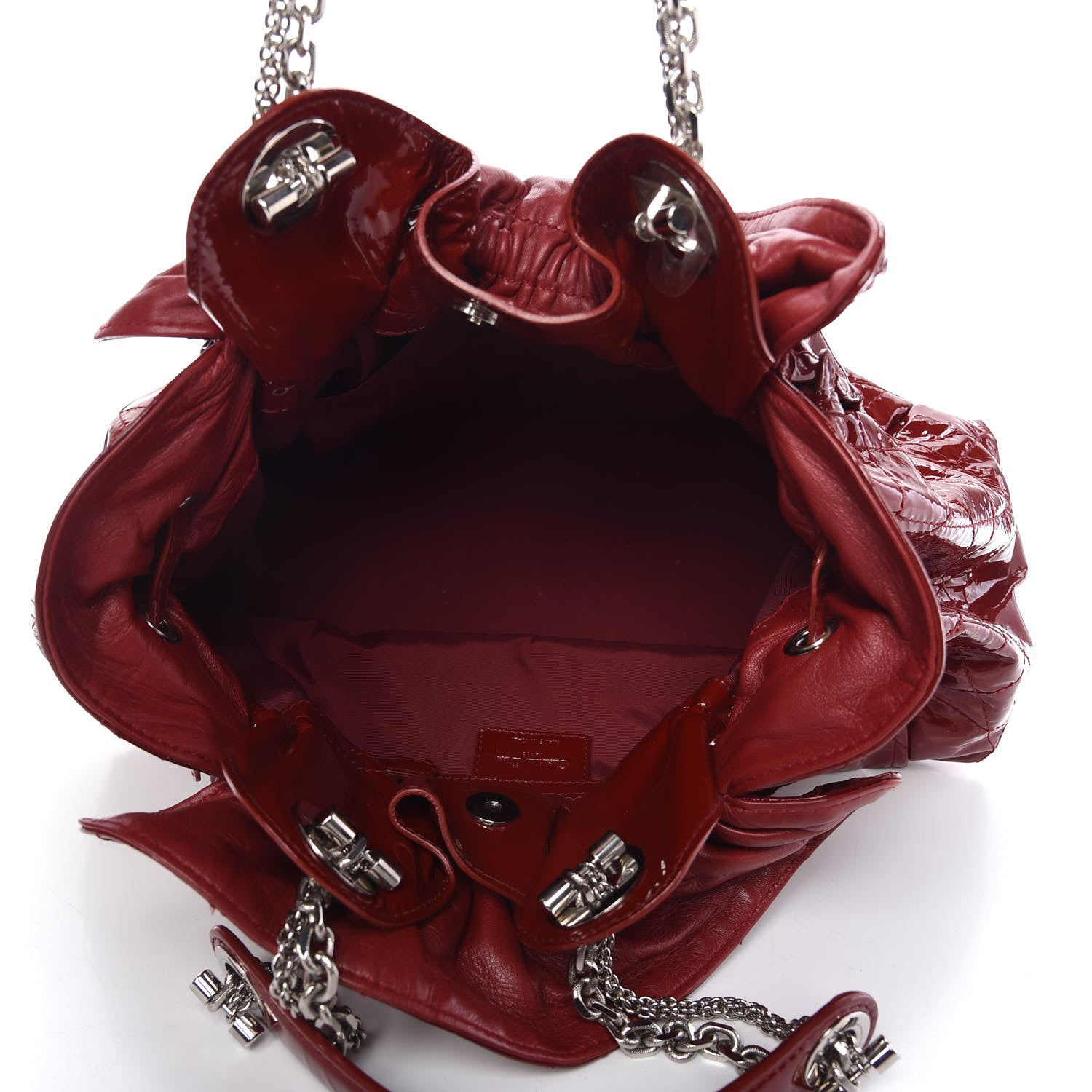 Christian Dior Patent Cannage Medium Le Trente Tote Red 5 of 10