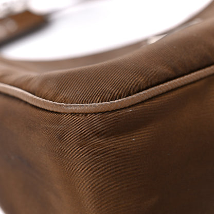 Prada Tessuto Nylon Saffiano Re-Edition 2005 Shoulder Bag Cacao 6 of 14