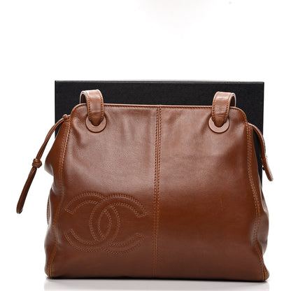 Chanel Lambskin CC Tote Brown 8 of 14