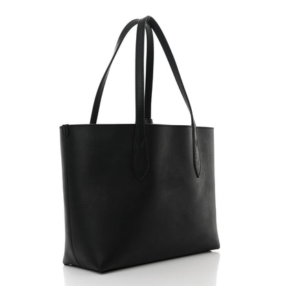 Burberry Grainy Calfskin Haymarket Check Medium Reversible Tote Black 5 of 18
