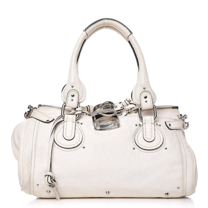Chloe Calfskin Medium Paddington Satchel White 1 of 17