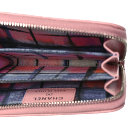 Chanel Lambskin Double Stitch Zip Coin Purse Pink 5 of 9