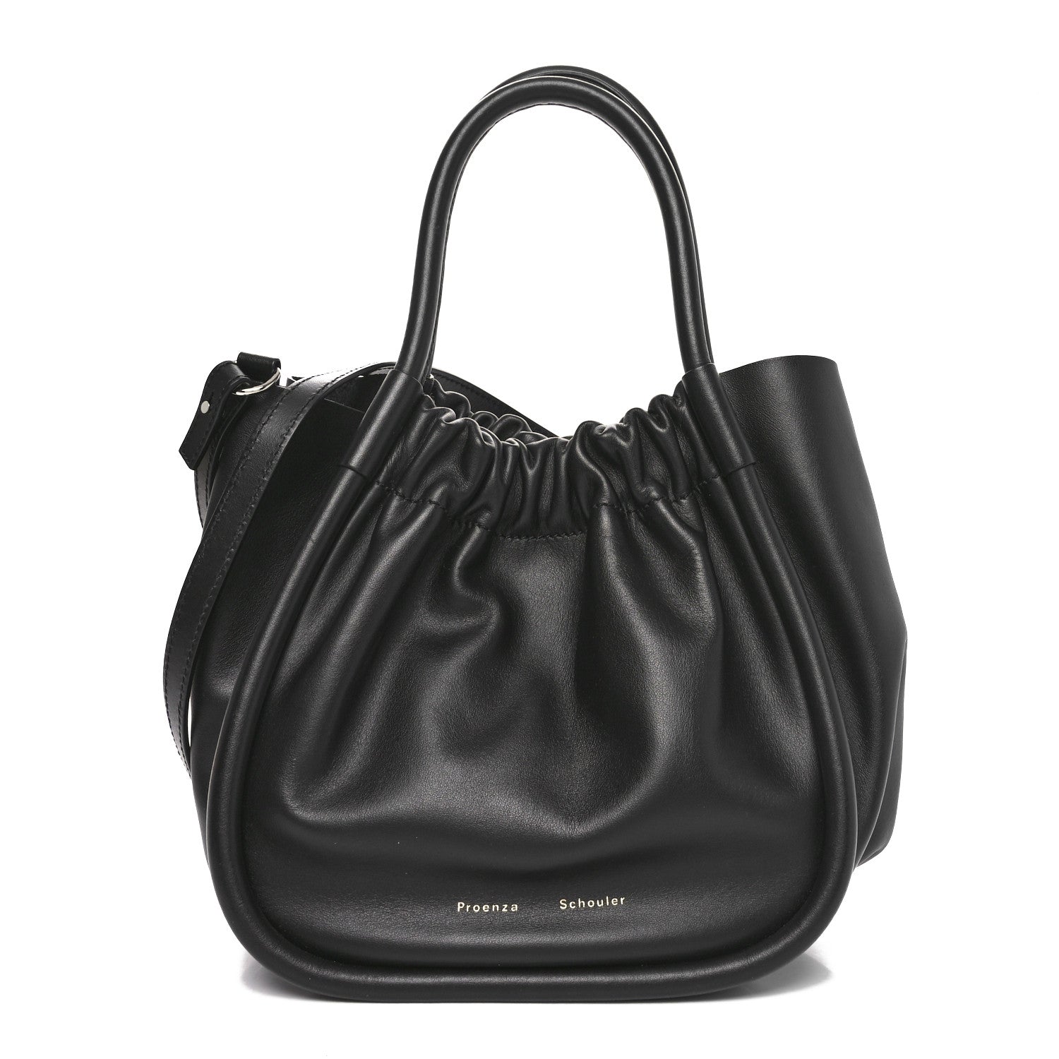 Proenza Schouler Calfskin Small Ruched Tote Black 1 of 11