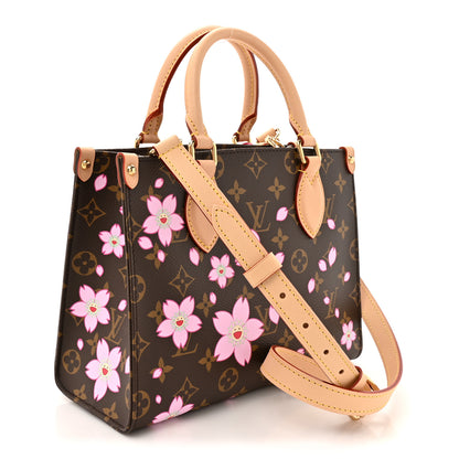 Louis Vuitton LV X TM Monogram Cherry Blossom Onthego PM Sakura Brown 3 of 10