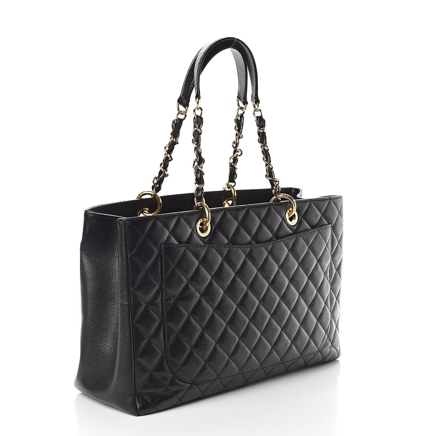 Chanel Caviar Quilted XL Grand Shopping Tote GST Black 3 of 10